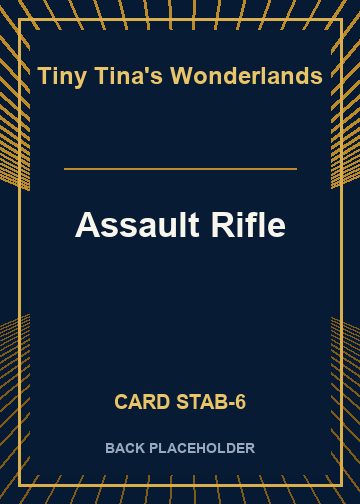 Assault Rifle back card image