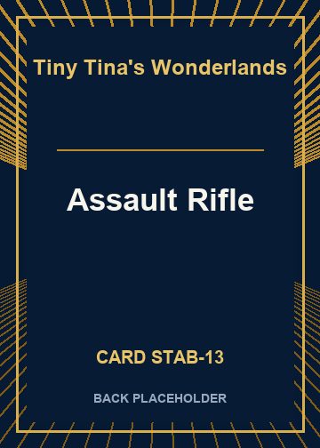 Assault Rifle back card image