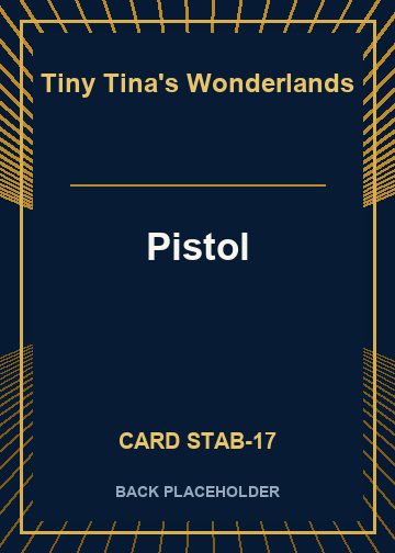 Pistol back card image