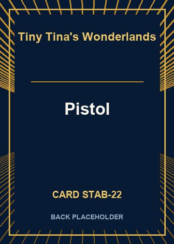 Pistol back card image