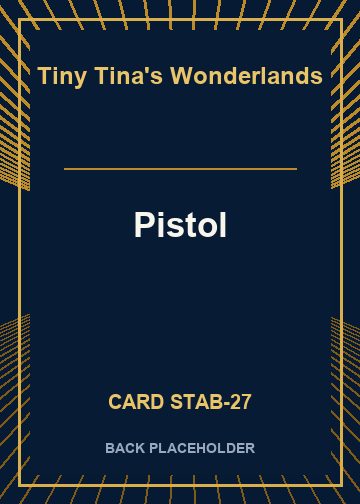 Pistol back card image