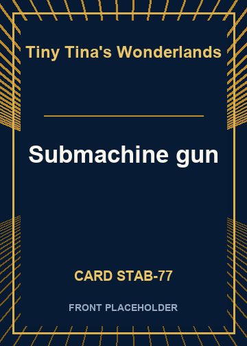 Submachine gun card thumbnail
